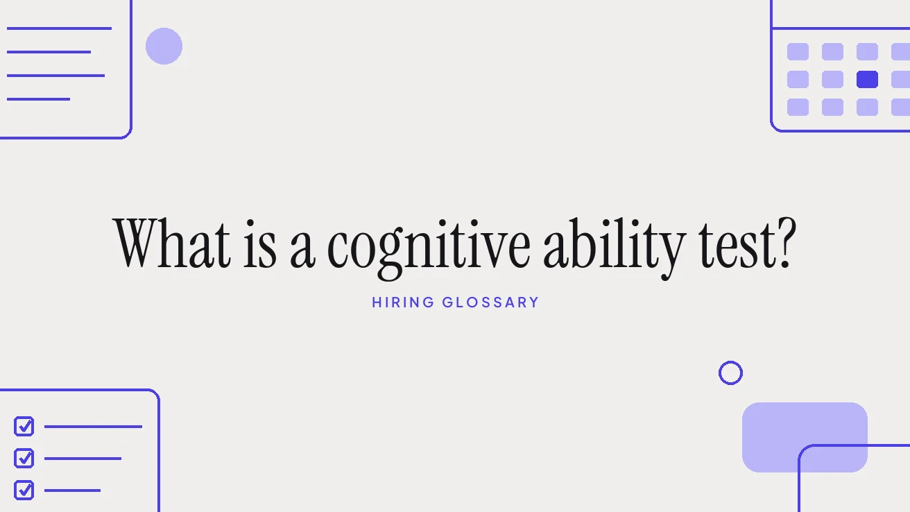 What is a cognitive ability test?
