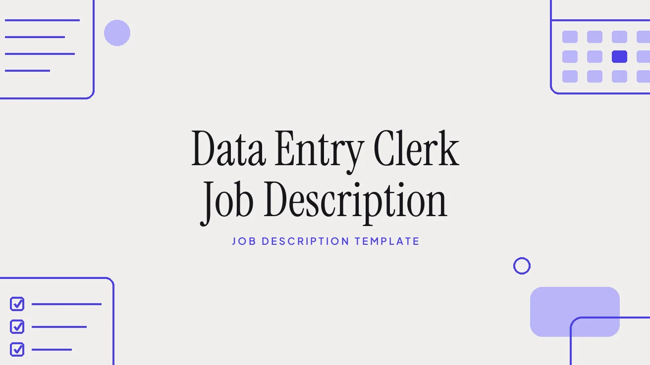 Data Entry Clerk Job Description