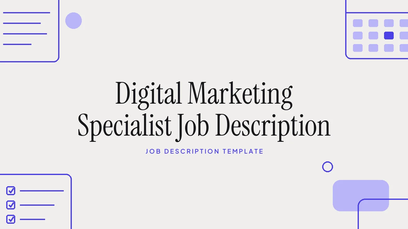 Digital Marketing Specialist Job Description