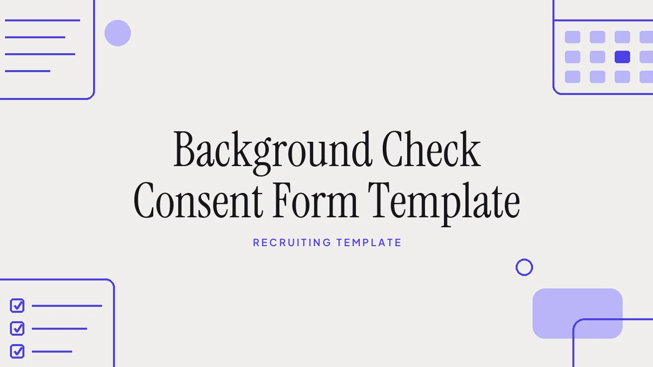 Background Check Consent Form Template