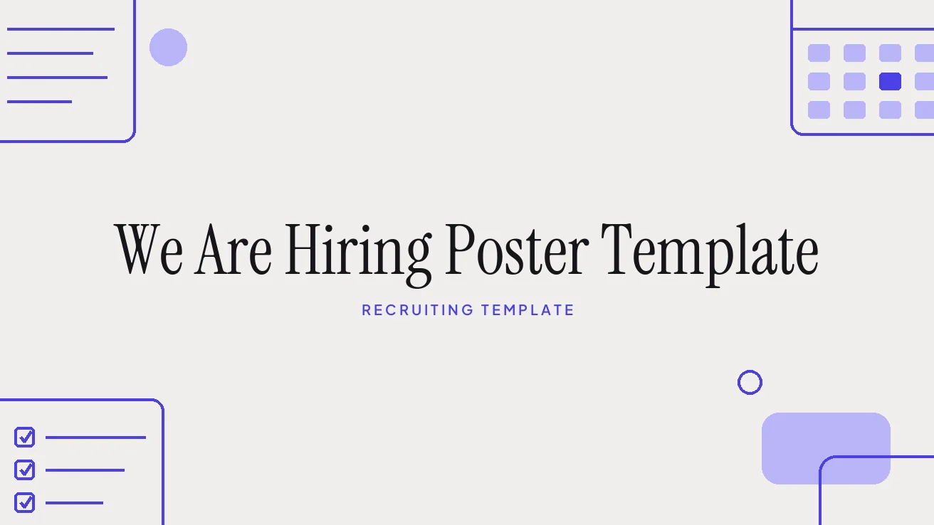 We Are Hiring Poster Template