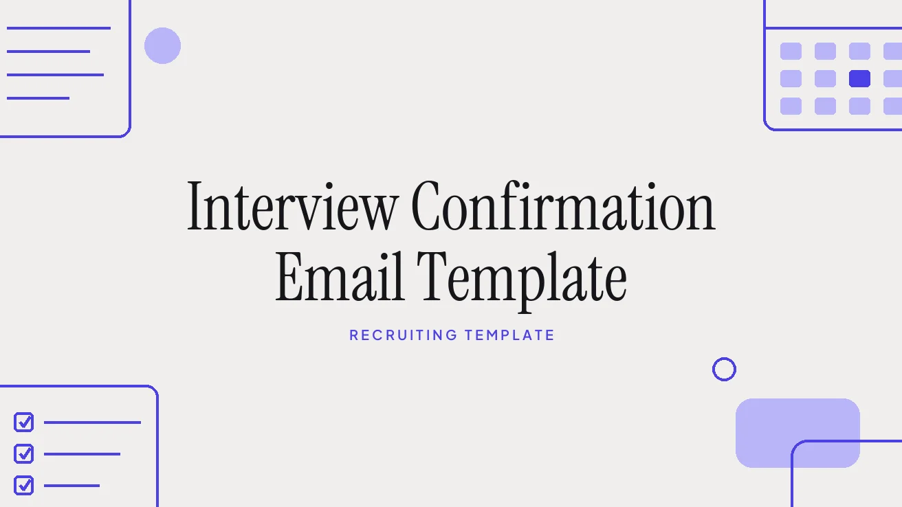 Interview Confirmation Email Template