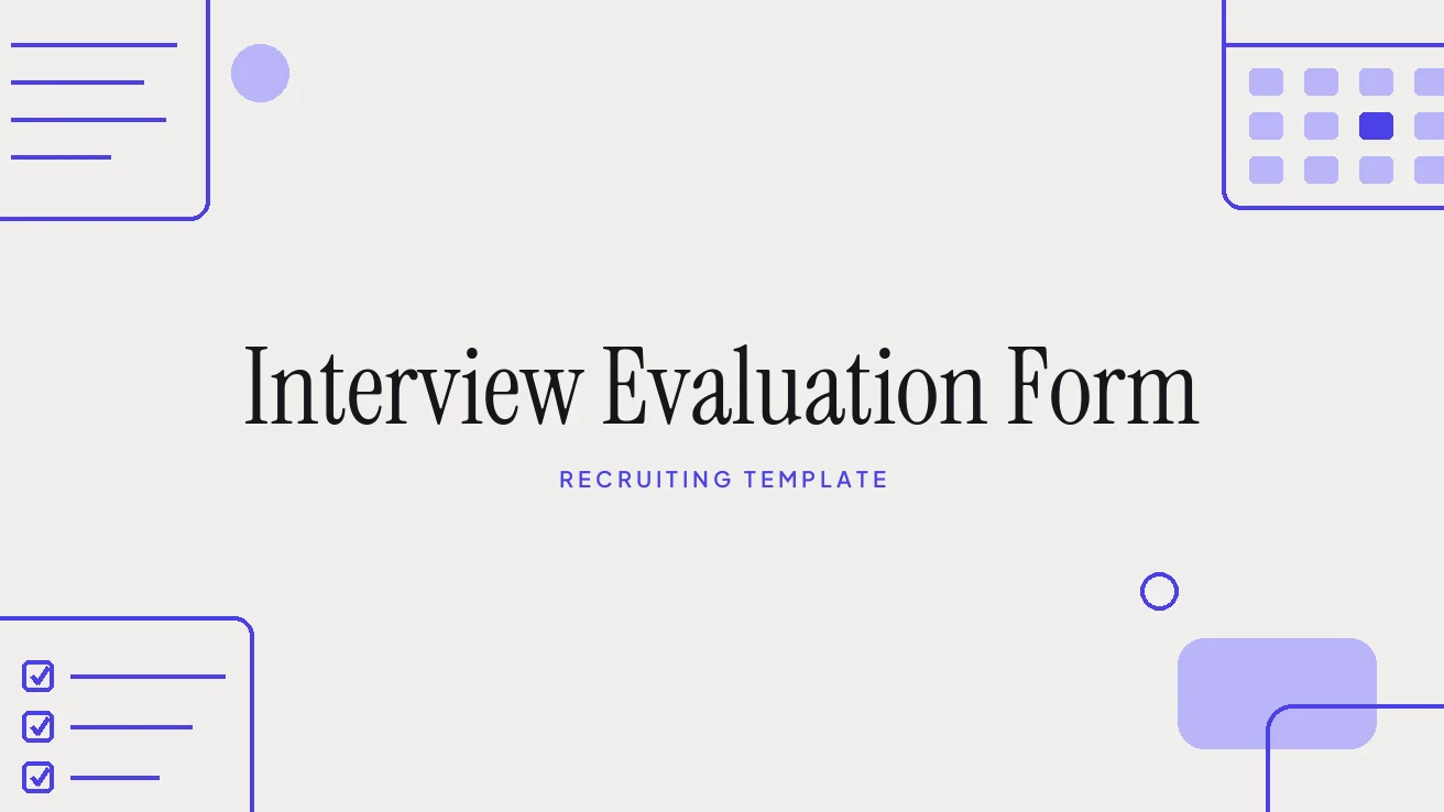 Interview Evaluation Form