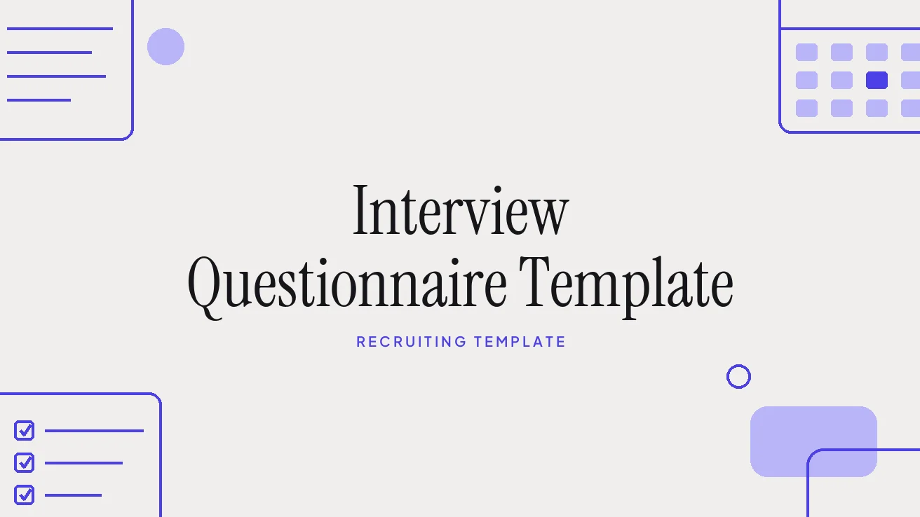 Interview Questionnaire Template