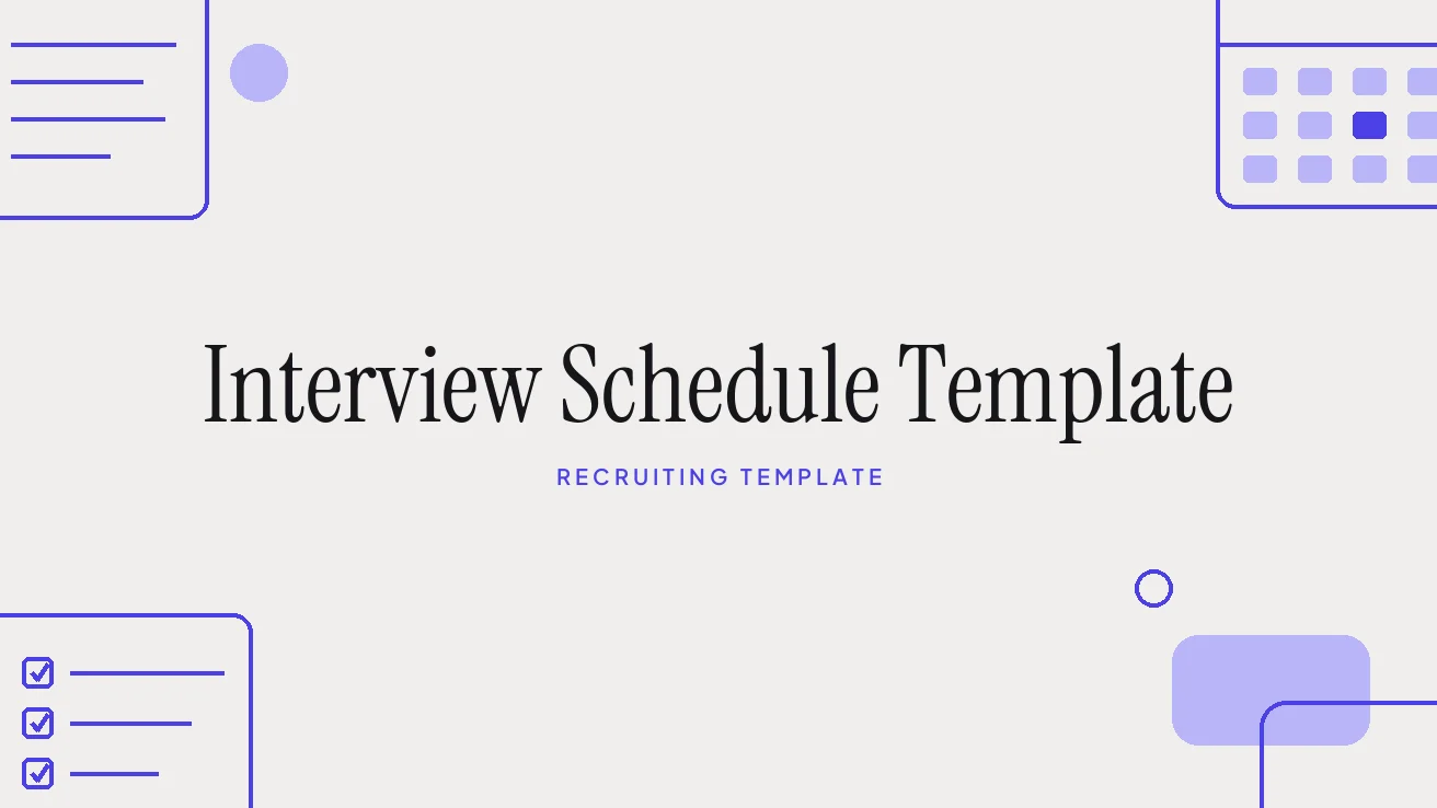 Interview Schedule Template