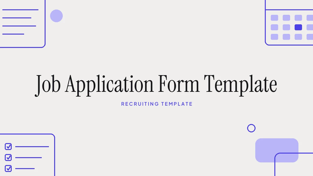 Job Application Form Template