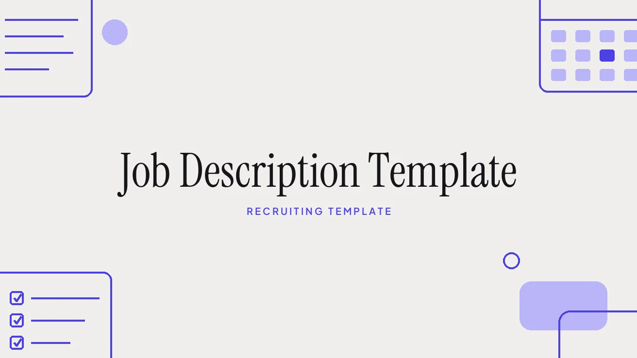 Job Description Template