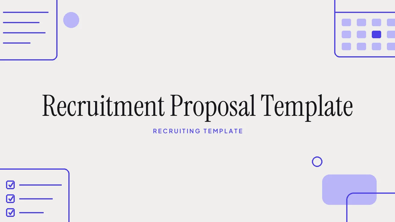 Recruitment Proposal Template