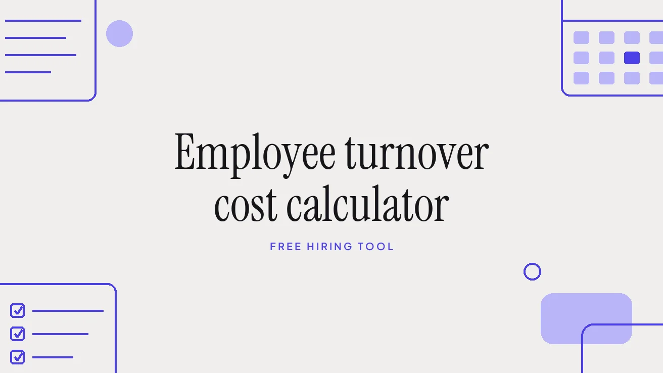 Employee turnover cost calculator